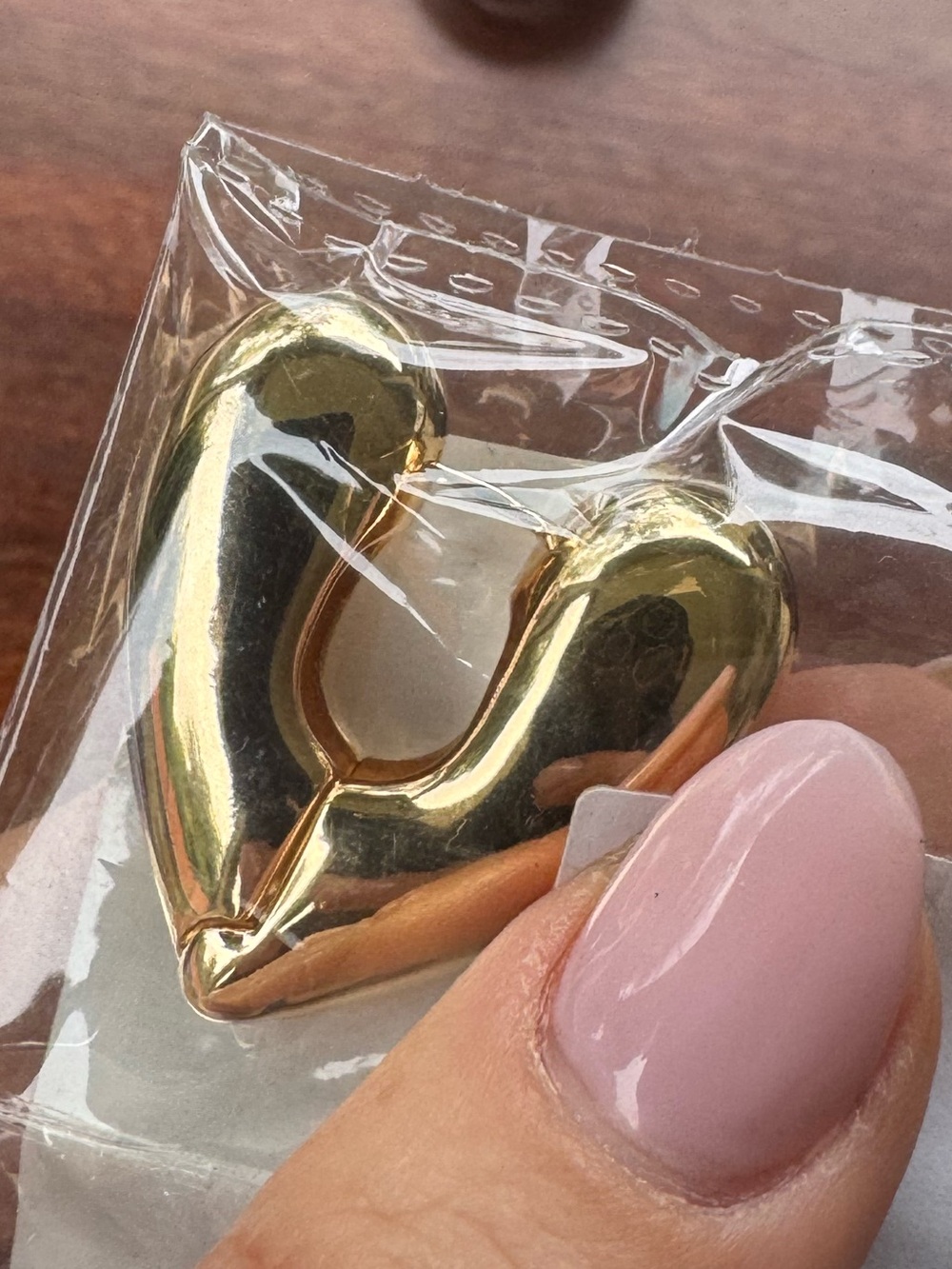 Annika Inez Large Heart Hoops Gold-Plated Sterling Silver NEW